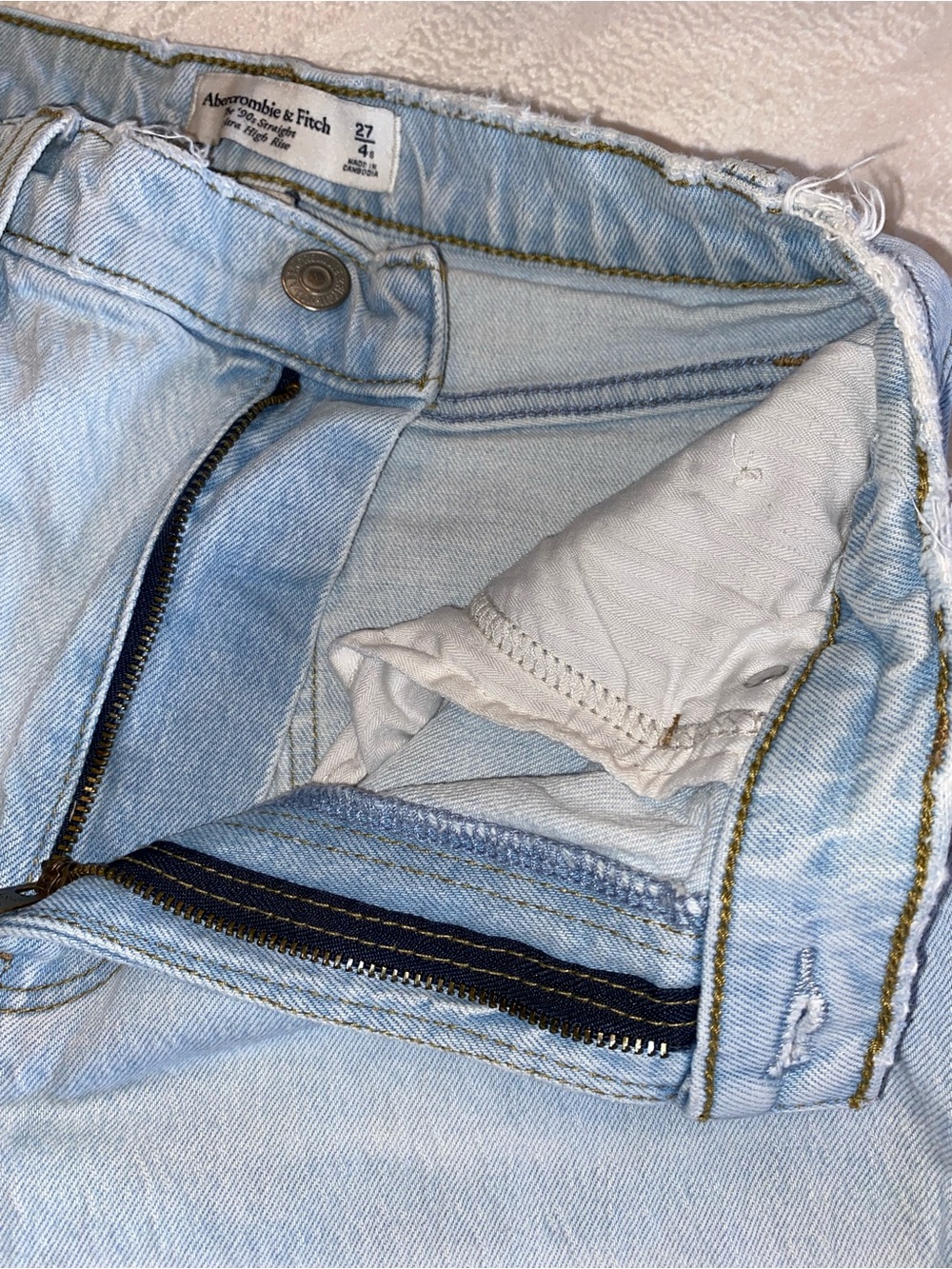 Abercrombie & Fitch Curve Love '90s
Straight Ultra High Rise Jeans Women's 27 - Picture 12 of 14